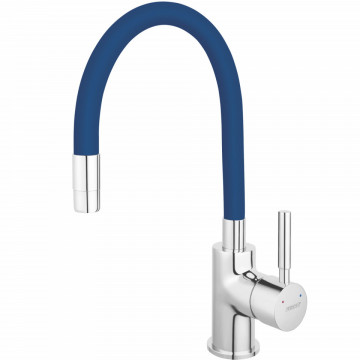 Standing sink Mixer Zumba blue with flexible spout