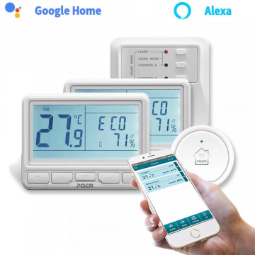 Termostat Poer Smart Pachet 2 zone cu comenzi vocale