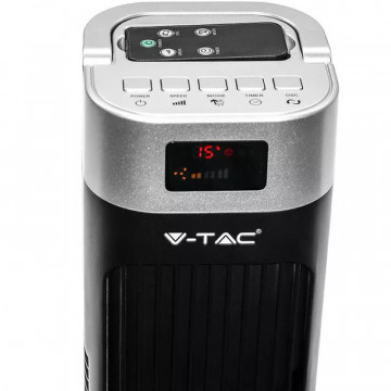 panou comanda Ventilator 55 W Turn 46 120 cm cu display si telecomanda V-Tac VT-5546 negru