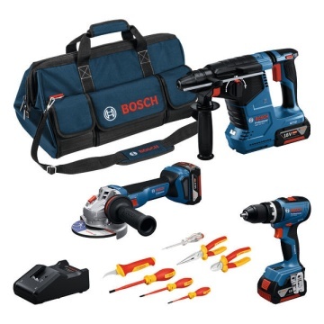 ✅ Bosch Combi Set 18V: GSB, GWS, GBH + 3 Acumulatori 5.0Ah - Termix