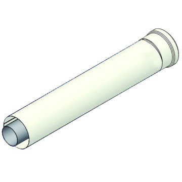 Coax MF Extension aluminium 60/100 1m 51091