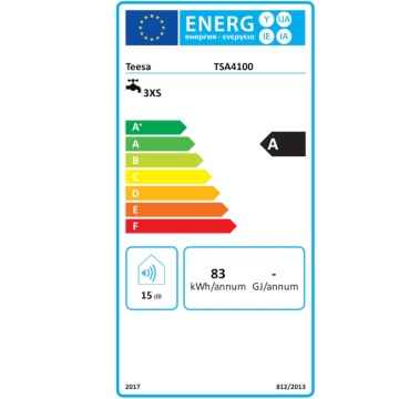 Eticheta energetica Robinet Instant Apă Caldă 3500W Teesa TSA4100