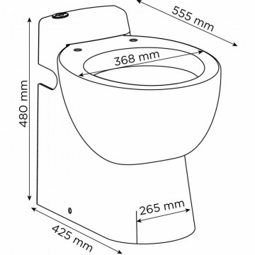dimensiuni WC Sanicompact Pro SFA