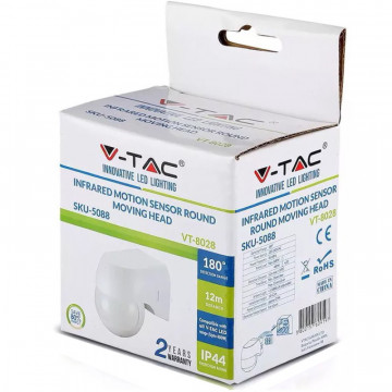 ambalaj Senzor miscare Unghi reglabil V-Tac VT-8028 alb