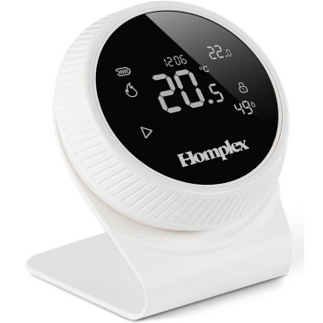 Termostat inteligent Homplex NX1 alb cu suport pentru masa.