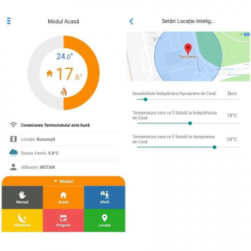 aplicatie telefon Termostat wifi Motan HT-500 Set