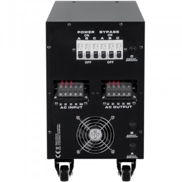 Stabilizator trifazat de tensiune electrica cu servomotor Kemot URZ3437 10 kVA spate