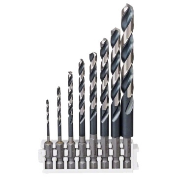 Bosch Set 8 burghie HSS Impact Control, D2-10mm