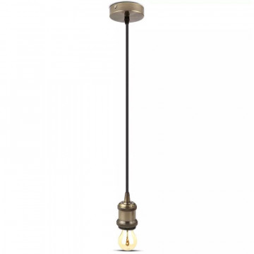 Corp iluminat suspendat cu bec 60W IP20 V-Tac VT-7555 bronz