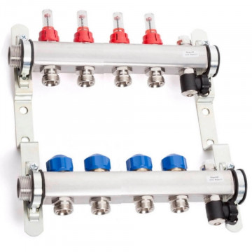 Distribuitor colector inox cu debitmetre HKV-D AG 4