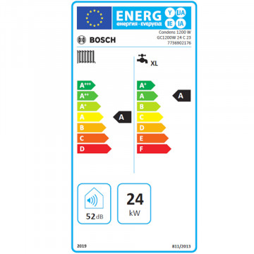 eticheta energetica Centrala termica murala cu condensare Bosch Condens 1200 W GC1200W 24 C 23