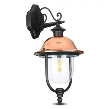 Lampă Grădină V-Tac VT-852 E27 - Aplice Perete Negru | Termix 🏠