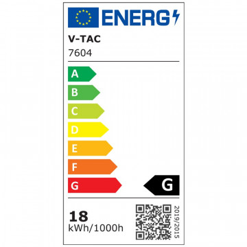 eticheta energetica Plafoniera LED 18W 30cm 3 in 1 cu Stelute V-Tac VT-8418