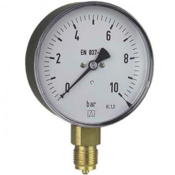 Manometru cu tub Bourdon Afriso RF100 plastic 0-6bar