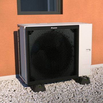 montaj unitate exterioara Pompă de căldură split aer-apă Daikin Altherma 3 R ECH2O 11-16kW