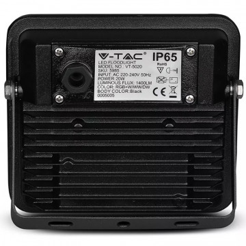 Reflector LED Smart RGB+ 20 W V-Tac VT-5020 alb spate