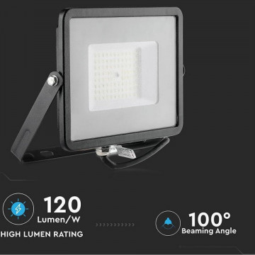 caracteristici Reflector LED SMD Slim 50W 120LM/W 6500K cip Samsung V-Tac VT-56 negru