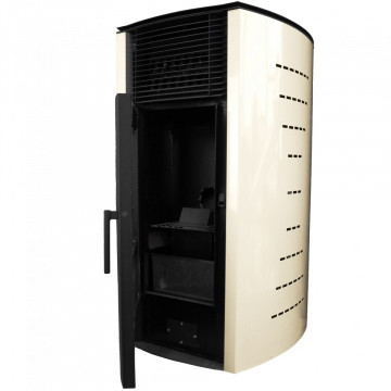 Semineu pe Peleti cu aer cald Fornello Regina 8 kW deschis