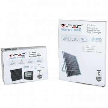 ambalaj Reflector LED 16 W 6000 K incarcare Solara V-Tac VT-40W