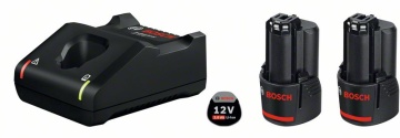 Bosch Set GAL12V-40 +2xGBA12V Incarcator rapid Li-Ion 4Ah,acumulatori Li-Ion, 12V, 2Ah