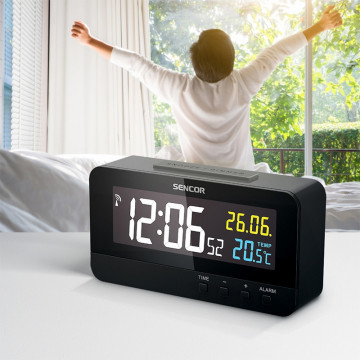 detalii Ceas digital cu Termometru si Alarma Sencor S-SDC4800B