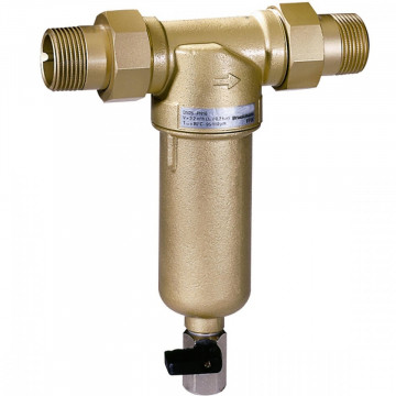 Filtru Inox FF06-1AAM Honeywell (Resideo Braukmann) 1" DN25 - Purjare Manuală, 100μm, Pahar Alamă/Bronz, 70°C/25 Bar