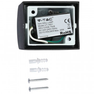 Corp iluminat GU10 IP44 V-Tac VT-7651 negru desfacuta