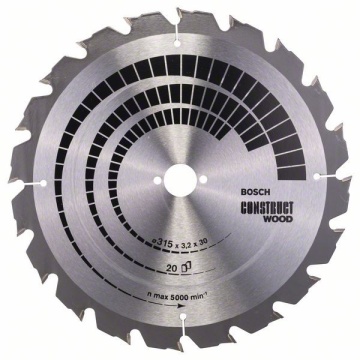 Pânză ferăstrău circular Bosch Construct Wood 315x30x3.2mm 20T