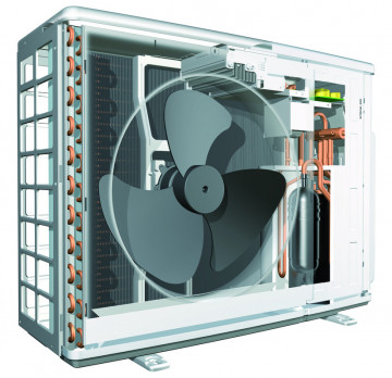 detalii unitate exterioara Pompa caldura aer-apa Viessmann Vitocal 100-S