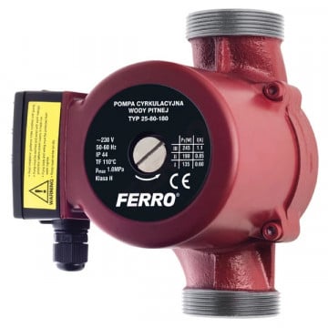 Pompă de Circulație Ferro 25-80-180 | Înălțime 8m | Termix.ro