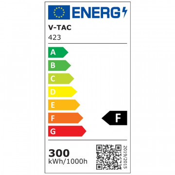 eticheta energetica Reflector LED SMD 300W 6400K IP65 chip Samsung V-Tac VT-300 negru
