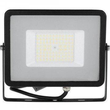 Reflector LED SMD Slim 50W 120LM/W 6500K cip Samsung V-Tac VT-56 negru frontal