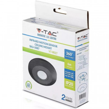 ambalaj Senzor miscare 360gr V-Tac VT-8027 negru
