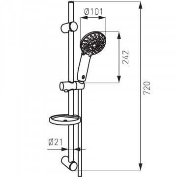 dimensiuni Set de dus culisant Ferro Doppio VerdeLine