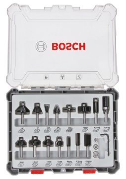 Set mixt 15 freze Bosch HM tijă 6 mm