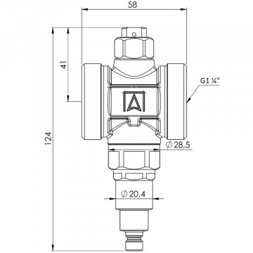dimensiuni Ventil protectie antiinghet Afriso AAV 300