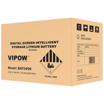 Ambalaj Acumulator LiFePO4 Vipow BAT0499 12V 100Ah Bluetooth