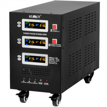 Stabilizator trifazat de tensiune electrica Kemot URZ3437 10 kVA
