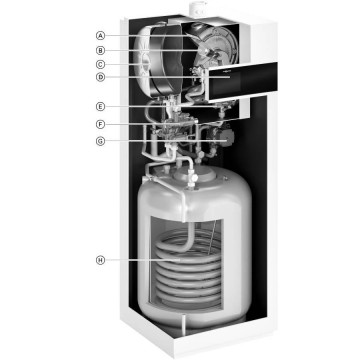 componente Centrala termica Viessmann Vitodens 222-F 25 Boiler 130 display 7
