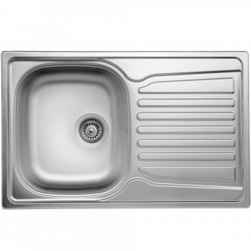 Chiuvetă Bucătărie Ferro Inox 78x49 cm Satinată cu Picurător