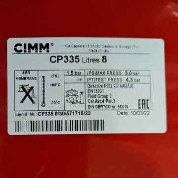 eticheta Vas expansiune circular plat CP3358