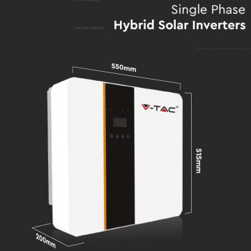 dimensiuni Invertor solar trifazat On Grid/off Grid V-Tac VT-6606103 5 kW