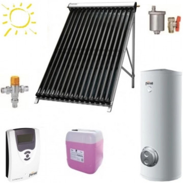 Pachet Solar 40 Tuburi Vidate Ferroli EcoTube + Boiler 300L cu 2 Serpentine | Termix ☀️
