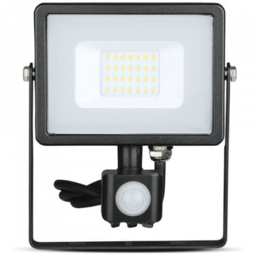 Reflector LED SMD 20 W 6400 K IP65 cu senzor miscare V-Tac VT-20-S negru