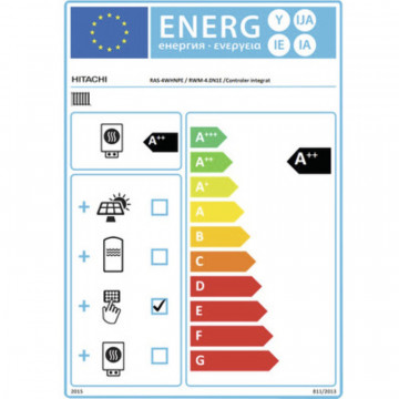 eticheta energetica Pompa aer-apa Hitachi Yutaki Combi S60 16 kW trifazic