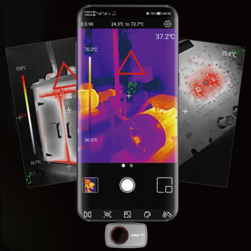 Modul Camera termoviziune Uni-T UTi720M pe telefon