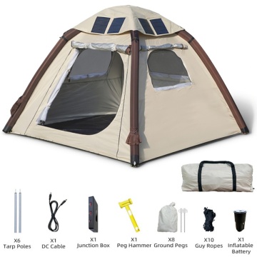 Set livrare Cort Camping Solar 52W 2000mAh