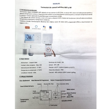 Date tehnice Termostat fara fir Logictherm R10RF-Wifi