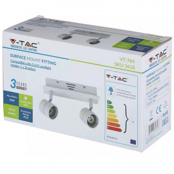 ambalaj Corp iluminat 2x GU10 unghi reglabil V-Tac VT-789