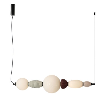LAMPA SUSPENDATA GARCA ORIZONTALA - CERAMICA & STICLA & METAL - MULTICOLOR - 89(L) x 20(l) x 144(h)
